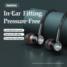 Remax Join Us   RM-598 Lossless sound quality Bass Noise Reduction Headphones Metal Wired Earphones 3.5Mm